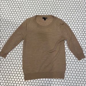 J.Crew light beige 100% MerinoWool CrewNeckSweater